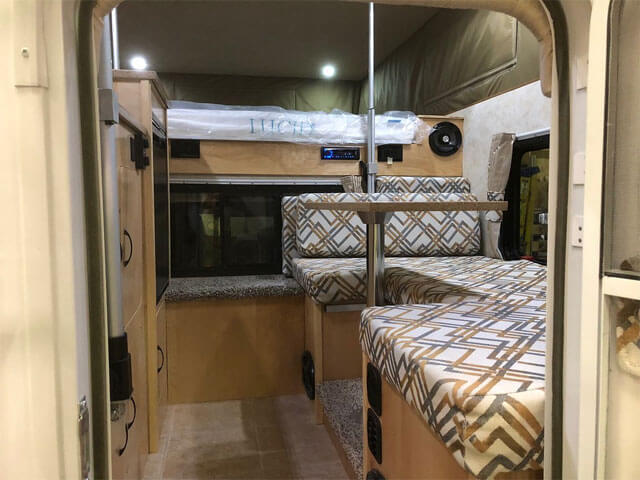 Interior of Pop-Up Camper