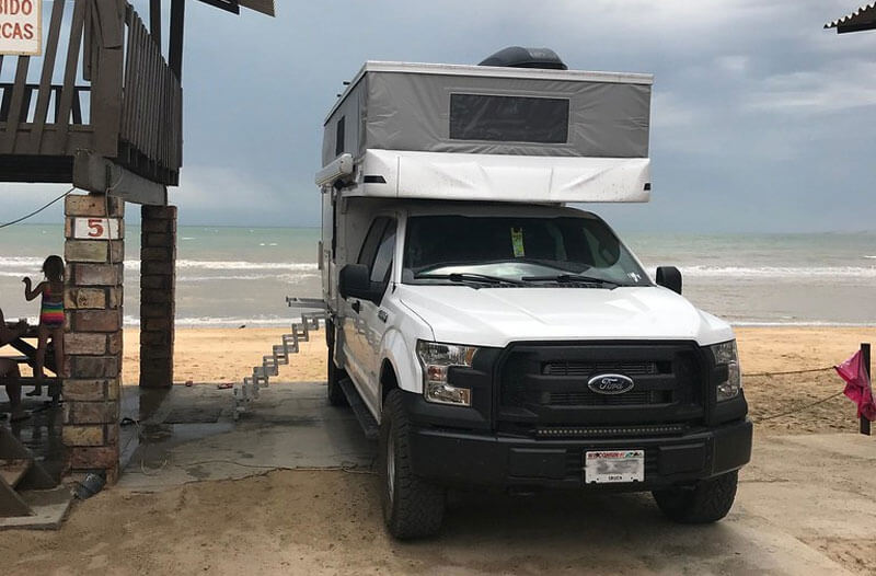 Pop-Up Camper on Ford Truck